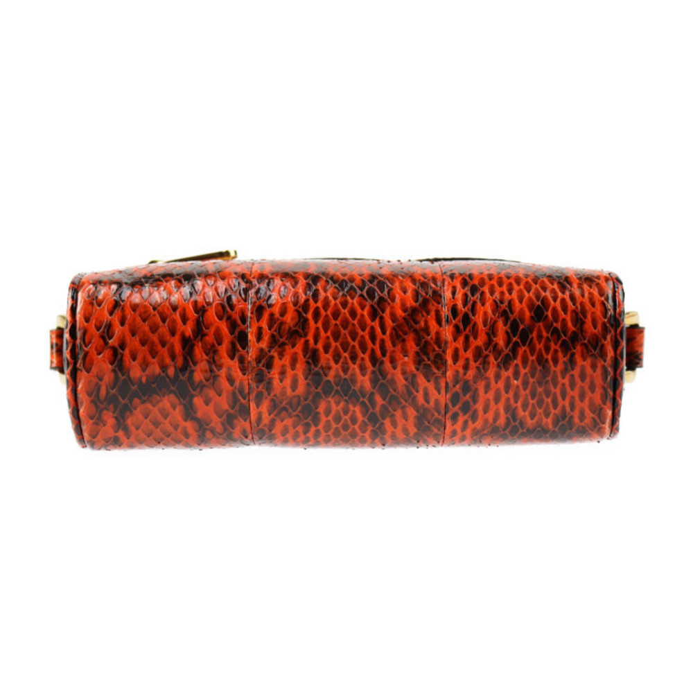 Gucci Ophidia Shoulder Bag Python Orange Black Gg - image 4